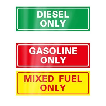Imagem de Pacote com 9 unidades, somente gasolina, adesivos mistos de combustível, decalque impermeável de 15 x 5 cm, forte aderência, resistente a UV e à prova de arranhões para tanques de combustível, latas e