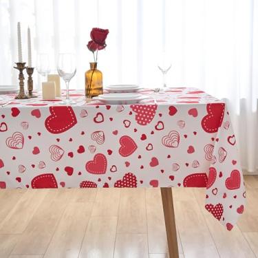 Imagem de VEDACHIC Toalha de mesa 71d (V50 - Coração do Dia dos Namorados, Retângulo 152 x 213 cm)