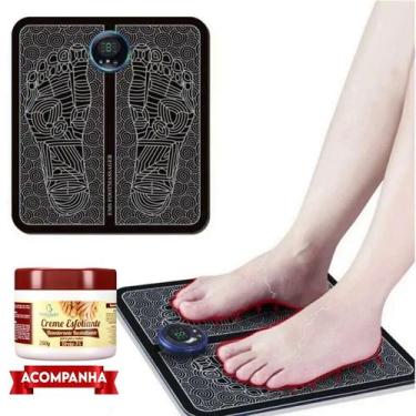 Imagem de Kit Tapete Massageador Estimulador Almofada Ems Pulso Elétrico + Creme