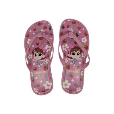 Imagem de Chinelo Infantil Feminino Com Cheirinho de Fruta Confortável Molekinha