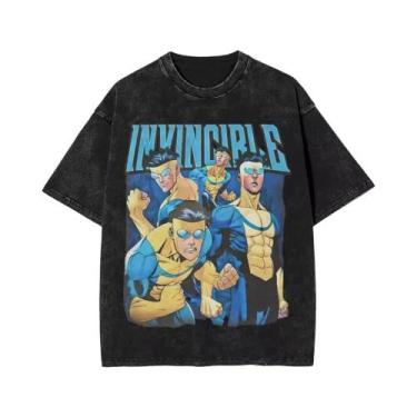 Imagem de Camiseta Masculina Retrô Invencível Com Estampa De Desenho Animado Lav