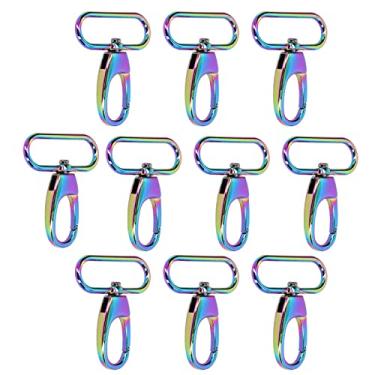 Imagem de Chaveiro fecho jóias fechos acessórios de bagagem 10 peças fivela de liga de zinco à prova de ferrugem brilho brilhante decoração diy para cintos chaveiros coleiras de cachorro 38