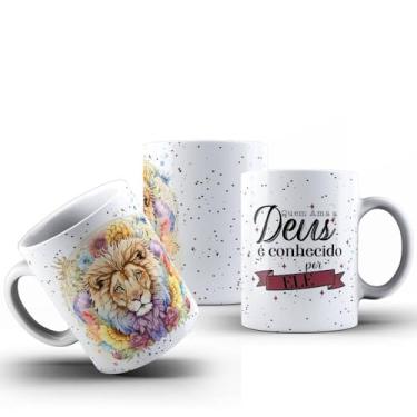 Imagem de Caneca Quem Ama A Deus É Conhecido Por Ele Frases Cristãs Porcelana 325ml