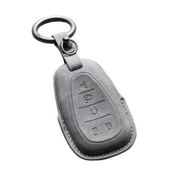 Imagem de Capa de couro para chave de carro com 4/5 botões compatível com Chevrolet Camaro Cruze Malibu 2016 2017 2018 2019 2020 Spark Sonic Onix Equinox(C1)