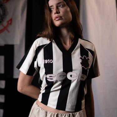 Imagem de Camisa Corinthians Lifestyle 1910 Listrada SCCP Feminina-Feminino