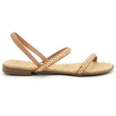 Imagem de Sandalia Beira Rio 8519.111 Brilho Rasteira Baixa Feminino-Feminino