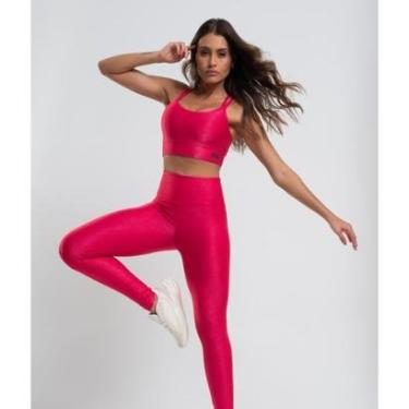 Imagem de Calça Legging Suplex Canelada Brilho Básica Salvatore Fashion-Feminino