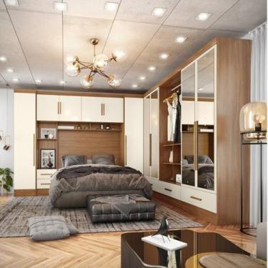 Imagem de Quarto Modulado Casal Completo 100% MDF 6 Peças 6 Portas 5 Gavetas com
