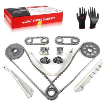Imagem de YA-MAYPAY Kit de corrente de distribuição do motor com guia, tensor e roda dentada [compatível com DOHC, V8 4.6L] Compatível com Lincoln Aviator, compatível com Ford Mustang Cobra Mach Cobra SVT