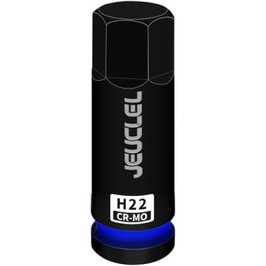 Imagem de JEUCLEL Soquete de broca de impacto hexagonal de 22 mm, soquete Allen de acionamento de impacto H22 de 1/2 polegada, adaptador de chave de fenda sextavada de aço Cr-Mo para chaves catracas elétricas
