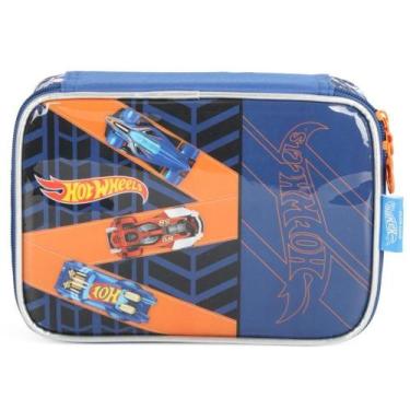 Imagem de Estojo Box 100 Pens Oficial HOT WHEELS Luxcel Azul EI41494