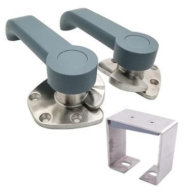 Imagem de Puxador de porta de caixa de vapor de aço inoxidável puxador de caixa de frutos do mar trava de forno frio dobradiça armário puxar panelas peça de reparo (D)