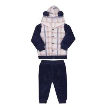 Imagem de Conjunto Bebê Menino Paraiso C/ Jaqueta Dupla Inverno 14659-Masculino