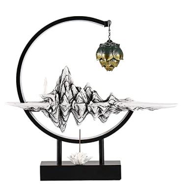 Imagem de Queimador de incenso de refluxo para uso doméstico, personalizado, para pendurar em ambientes internos, zen, sândalo, cerimônia de chá de madeira de ágar. (A)