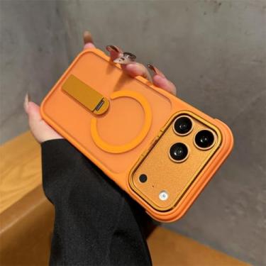 Imagem de Capa traseira translúcida fosca Air para iPhone 16 15 14 13 12 11 Pro Max Plus (para iPhone 11 Pro Max/Laranja)