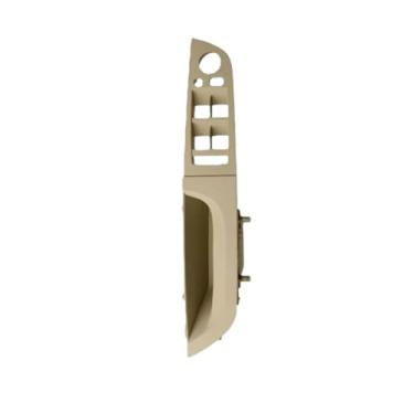Imagem de Compatível com bmw série 3 e90 e91 328 330 335 cinza bege preto esquerda maçaneta interior do carro porta interna painel apoio de braço puxar guarnição capa(375mm beige double)