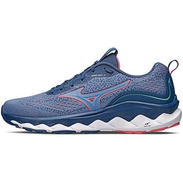 Imagem de Tênis Mizuno Wave Way 3, Feminino, Azul Acinzentado, 38