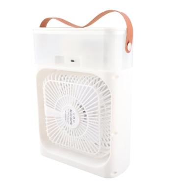 Imagem de YWBL-WH Ventilador Frio de Mesa, Mini Ar Condicionado Com 3 Velocidades, Umidificador e Luz Colorida para Uso Doméstico e de Escritório (Branco)