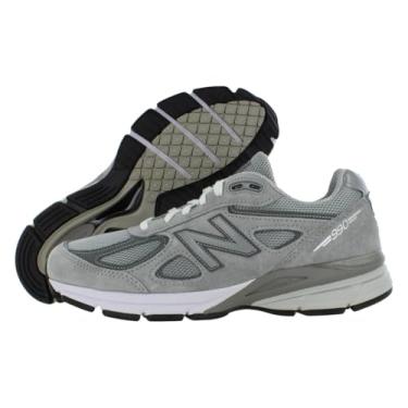 Imagem de Feito nos EUA New Balance 990v4 Core masculino (cinza/prata), Azul-marinho/cinza, 39