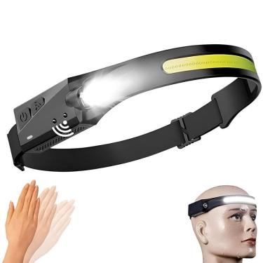 Imagem de Farol De Cabeça Led Lt-391 Recarregável Com Fita Ajustável E Sensor Liga Desliga