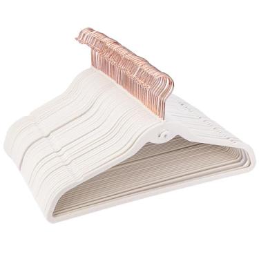 Imagem de Kit 50 Cabides De Veludo Slim Artiko Antideslizante Ultrafino (Off White)