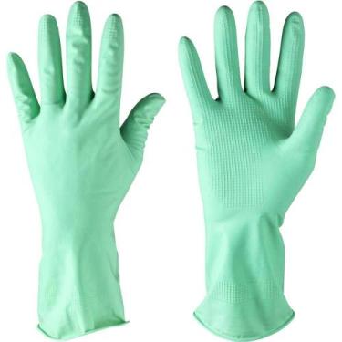 Imagem de Luva de Látex, Tamanho XG, 32 Centímetros, cor Verde, Antiderrapante, 