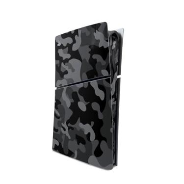 Imagem de Capa MightySkins compatível apenas com console Playstation 5 PS5 Slim Digital Edition - Camuflagem preta | Capa protetora, durável e exclusiva de decalque de vinil | Fácil de aplicar | Feito nos EUA