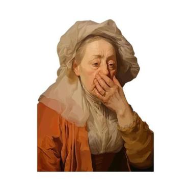 Imagem de Pôster De Arte Engraçada Para Banheiro Mona Lisa: Pintura Em Tela De P