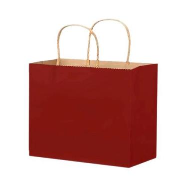 Imagem de Sacolas De Papel Kraft Com Alças, Pacote Com 10 Unidades, Sacolas De P