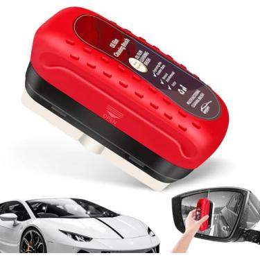 Imagem de Escova de limpeza de filme de óleo automotivo novo revestimento de vidro para para-brisa removedor de película de óleo de vidro frontal forte remove e evita chuva e neblina escova de vidro vermelha