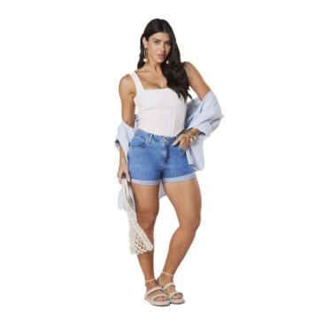 Imagem de Shorts Medio Up Premium Max Denim Feminino - Jeans