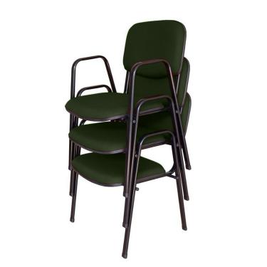 Imagem de 03 Cadeiras para Auditórios Linha Hotel Auditório Verde