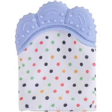 Imagem de Mordedor Luvinha Para Bebê Silicone E Poliéster Azul