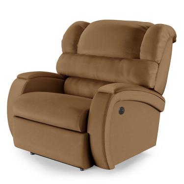 Imagem de Poltrona Do Papai Reclinável Napoli Power Elétrica Usb Pu Caramelo Fh1