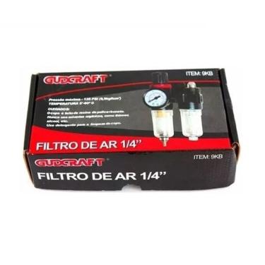 Imagem de Filtro De Ar 1/4 Mini Lubrifil Regulador De Pressão Eda 9kb