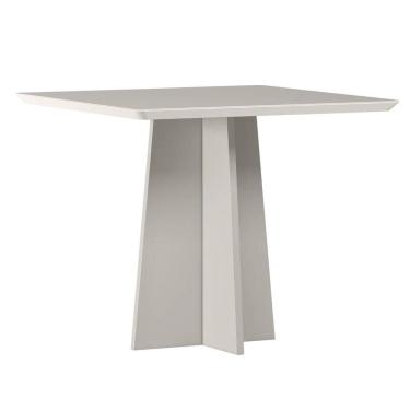 Imagem de Mesa de Jantar Quadrada 90cm 4 Lugares Zuma Off White N02   - Mpozenato