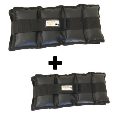 Imagem de Kit Pares De Caneleiras (tornozeleiras) 3kg  + 1kg-Unissex