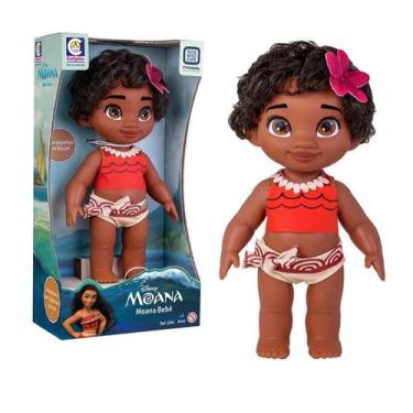 Imagem de Boneca Moana Bebê Disney Cotiplás , Vermelho, Princesa