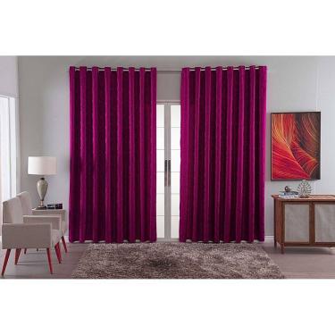 Imagem de Cortina Sala Quarto Decoraçao Jacquard Em Tecido 5,00X2,80