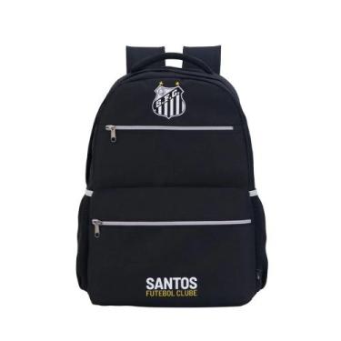 Imagem de Mochila Esportiva Escolar Futebol Santos torcida Jovem 16622 Oficial -