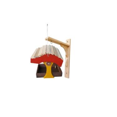 Imagem de Kit Comedouro e Suporte de Madeira para Decoração Elegante e Natural M