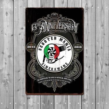 Imagem de Decoração de parede Pintura em ferro Vintage Motorcycle Scooter Mania 