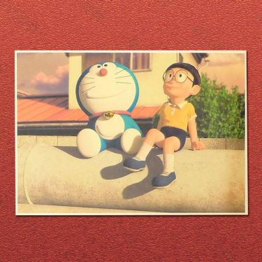 Imagem de Pôster Doraemon Vintage Kraft Paper Wall Art 42x30cm