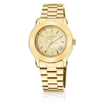 Imagem de Relógio Pulso Jean Vernier Feminino Aço Dourado Jv01023
