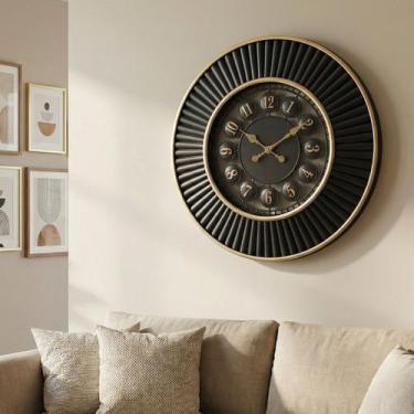 Imagem de Relógio De Parede Decorativo Vazado Vintage Elegante De 50cm - Genéric