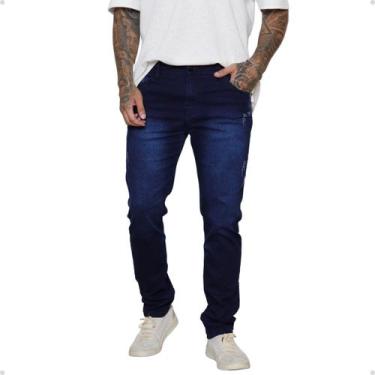 Imagem de Calça Jeans Masculina Básica Confortável Com Elastano Casual Moderna -