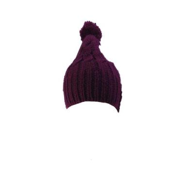 Imagem de Touca de malha com pompom  adulto - Desterro, Roxo