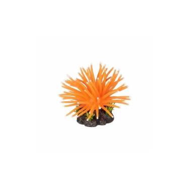 Imagem de Soma Anemona Laranja 4,5cm Decoração Aquário Beteira