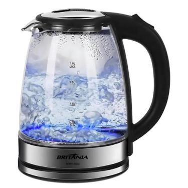 Imagem de Chaleira Elétrica Britânia Glass 1,8L 1150W Light Control, Preto, 220V