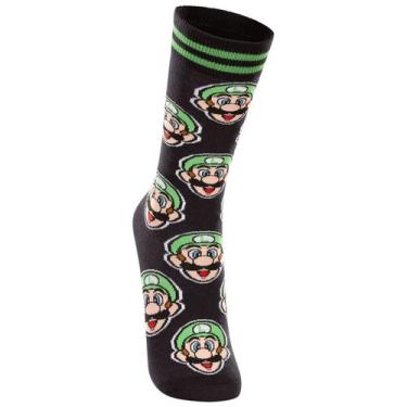 Imagem de Meia Super Mario Lupo Cano Longo Unissex Adulto Juvenil Tamanho:30-36C